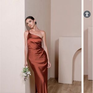 Revelry Jade Satin Terracotta Rust size 0, perfect condition only tried on
